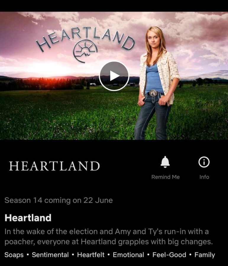 Heartland temporada 14 netflix uk data