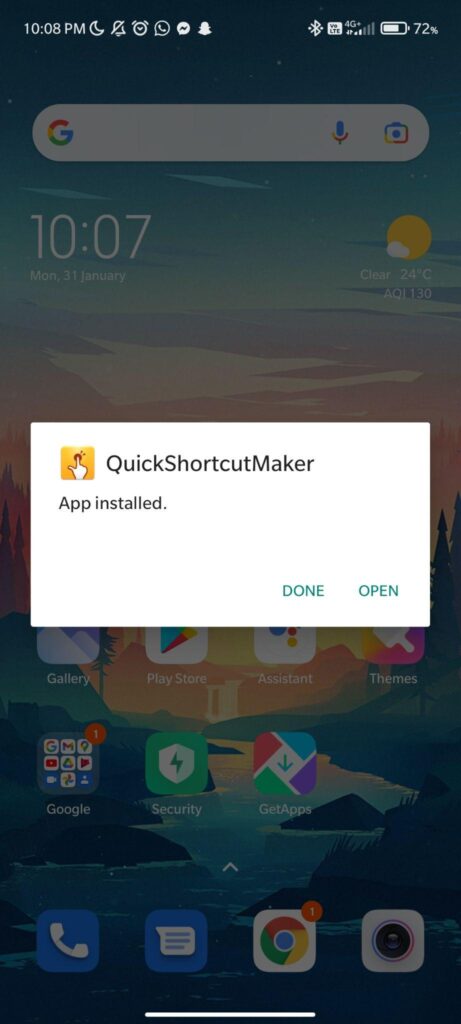 baixar quick shortcut maker apk