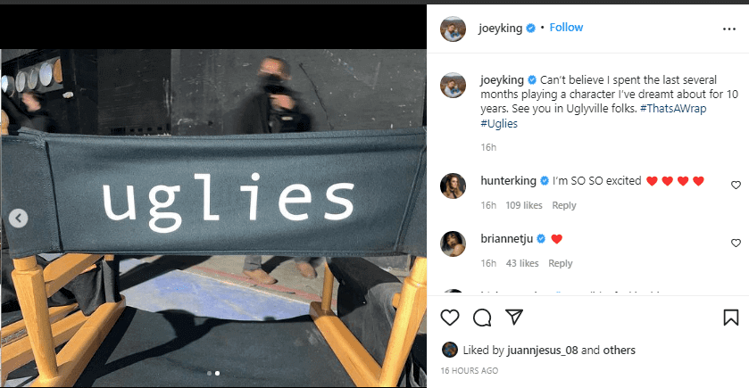 joey king atualização de filmagem feios
