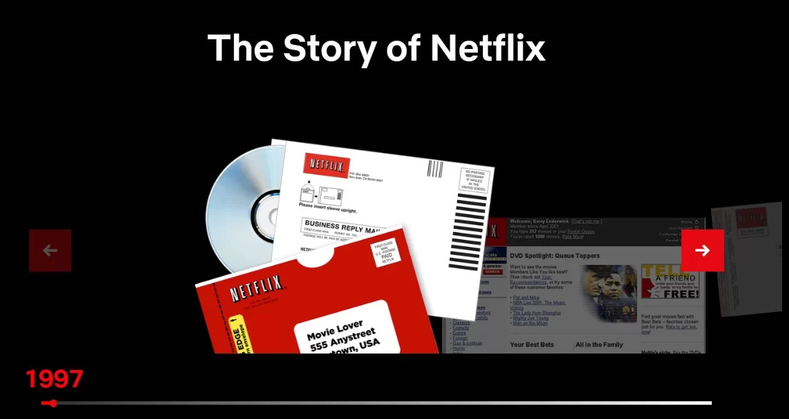 dvd a historia netflix