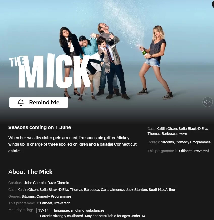 o mick netflix data de lançamento